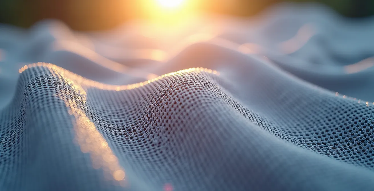 Comparaison entre bâche pleine et bâche Mesh face au vent