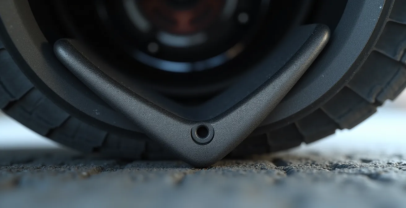 Système de stabilisation de pied autocal sous roue de voiture pour oriflamme