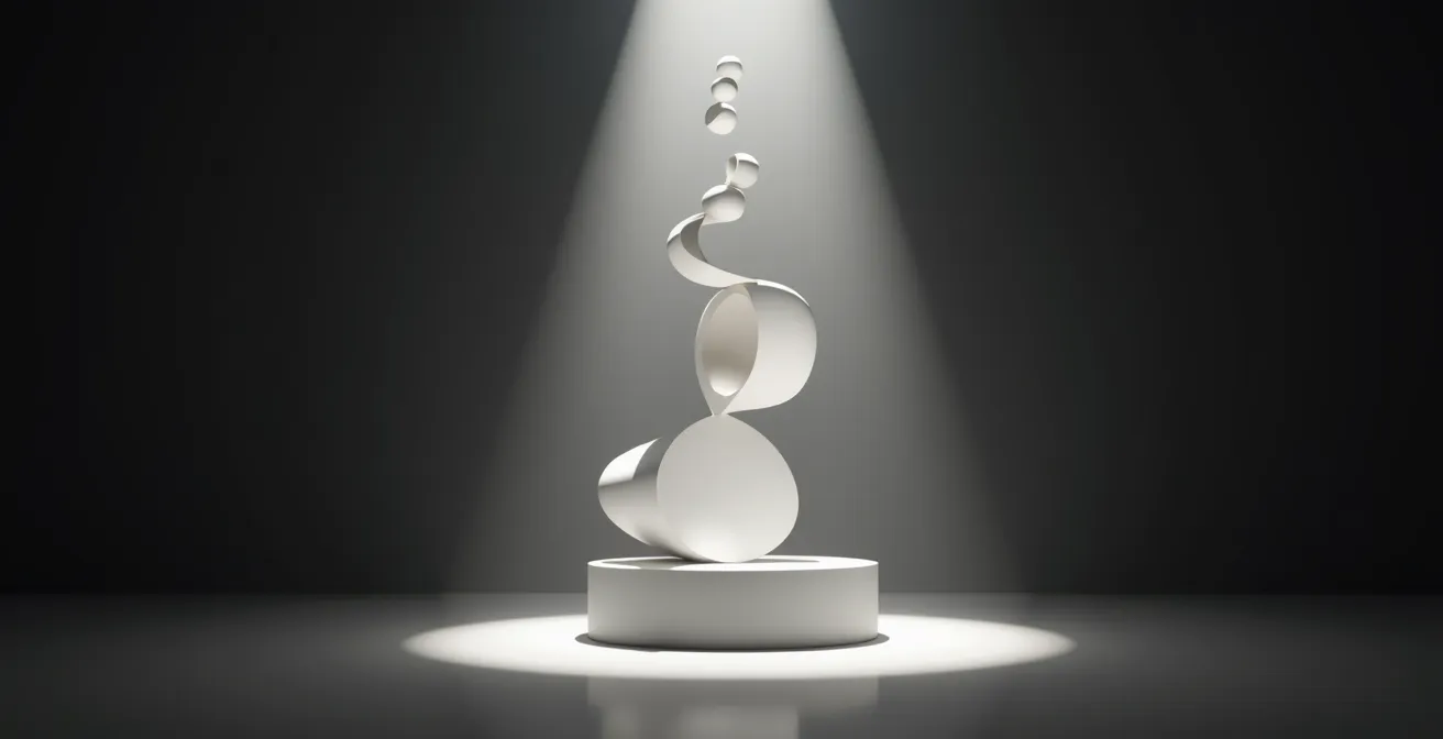 Illustration des trois zones de lecture d'un totem selon la hauteur